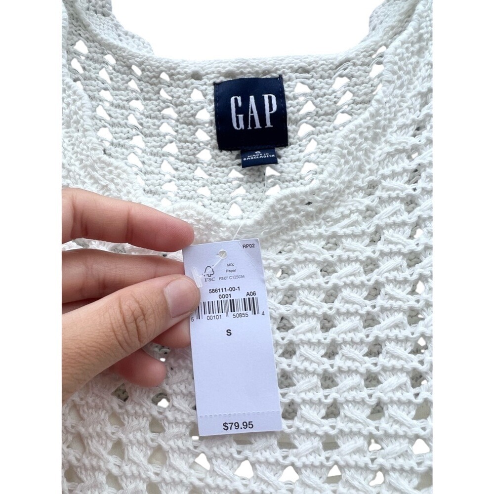 NWT GAP Crochet Mini Off White Dress size‎ Small - Picture 4 of 8